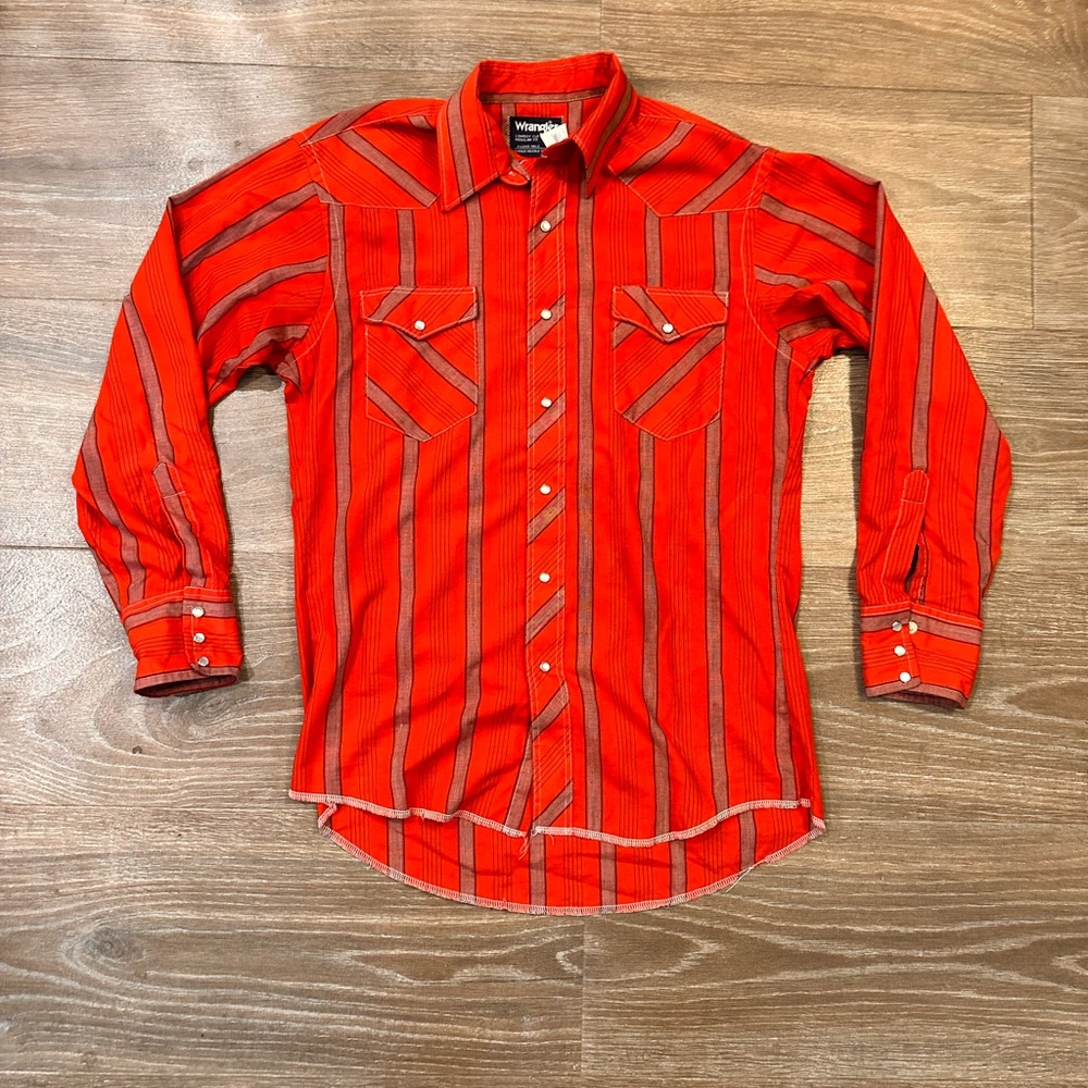 Vintage Wrangler Cowboy Cut Western Shirt – USA Made – XL Tails